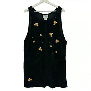 Quacker Factory Women’s Halloween Candy Corn Corduroy Sleeveless Dress Size S